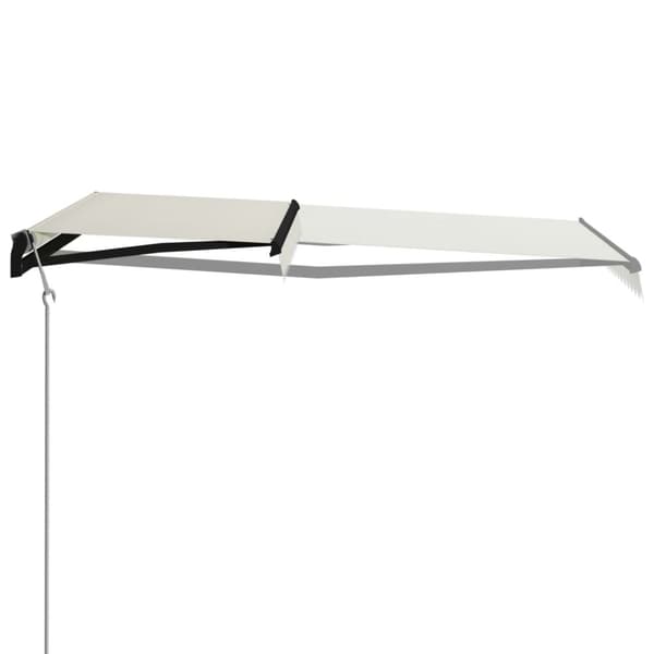 The Living Store Sisäänkelattava markiisi tuulisensori ja LED 400x300 cm kerma - Markiisit