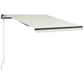 Miniatyrbild 3 av 11: The Living Store Infällbar markis med vindsensor & LED 300x250 cm gräddvit -  Markiser