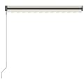 Miniatyrbild 5 av 11: The Living Store Infällbar markis med vindsensor & LED 300x250 cm gräddvit -  Markiser