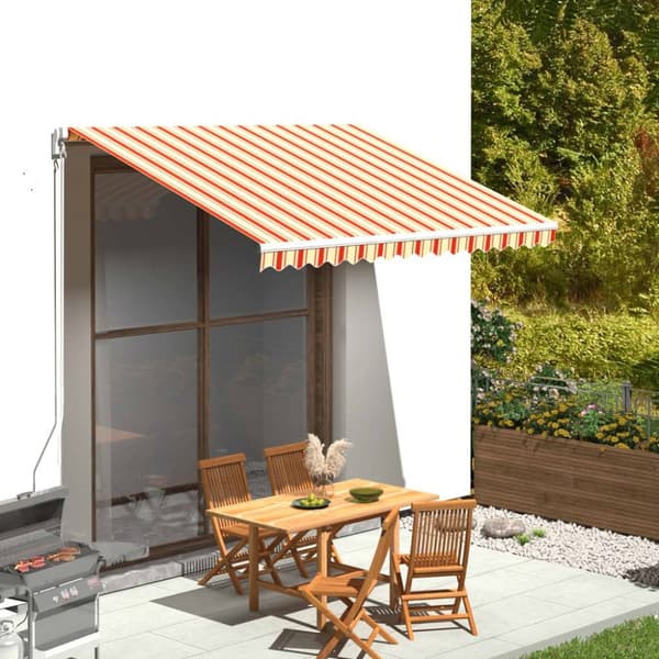 The Living Store Markisväv gul och orange 3,5x2,5 m - Markiser