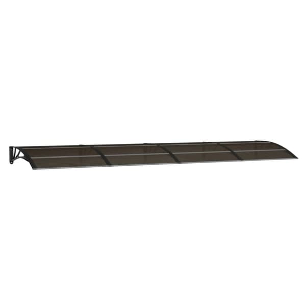 The Living Store Entrétak svart 400x100 cm polykarbonat - Markiser