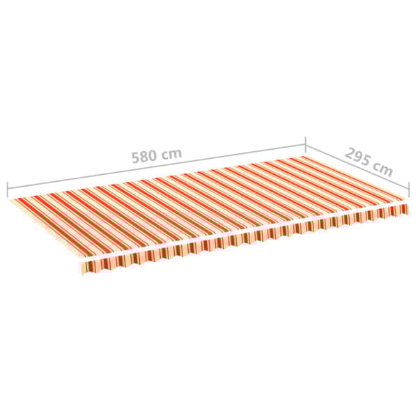 The Living Store Markisväv gul och orange 6x3 m - Markiser