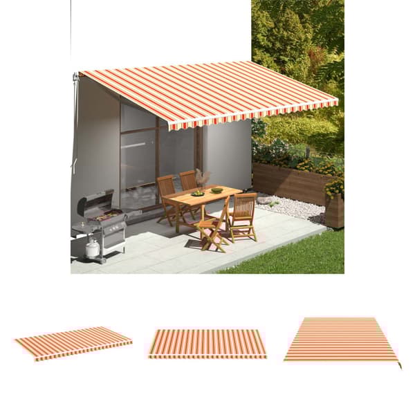 The Living Store Markisväv gul och orange 6x3 m - Markiser