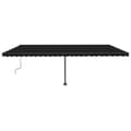 Miniatyrbild 3 av 11: The Living Store Markis manuellt infällbar med LED 600x300 cm antracit -  Markiser