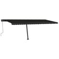 Miniatyrbild 4 av 11: The Living Store Markis manuellt infällbar med LED 600x300 cm antracit -  Markiser