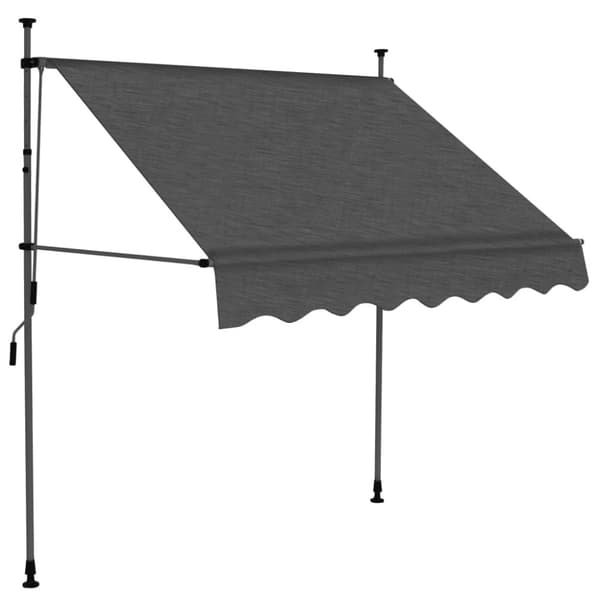 The Living Store Sisäänkelattava markiisi LED-valoilla 100 cm antrasiitti - Markiisit