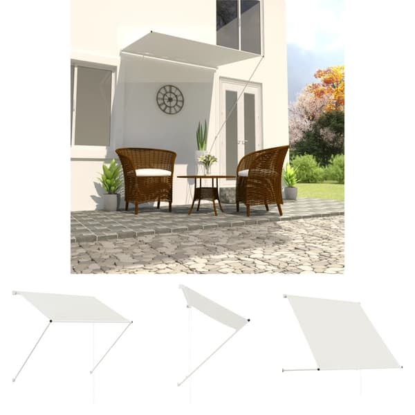The Living Store foldemarkise 150x150 cm cremefarvet -  Markiser