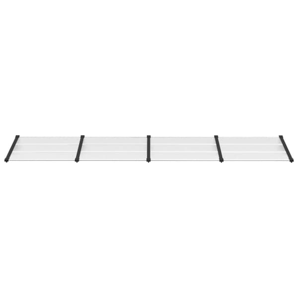 The Living Store dørbaldakin 396x90 cm polycarbonat sort og transparent -  Markiser