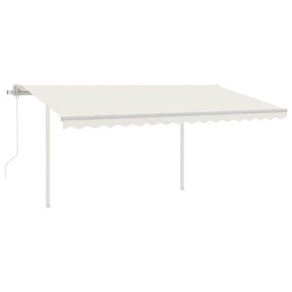 The Living Store Automaattisesti kelattava markiisi tolpilla 4x3,5m kerma -  Markiisit