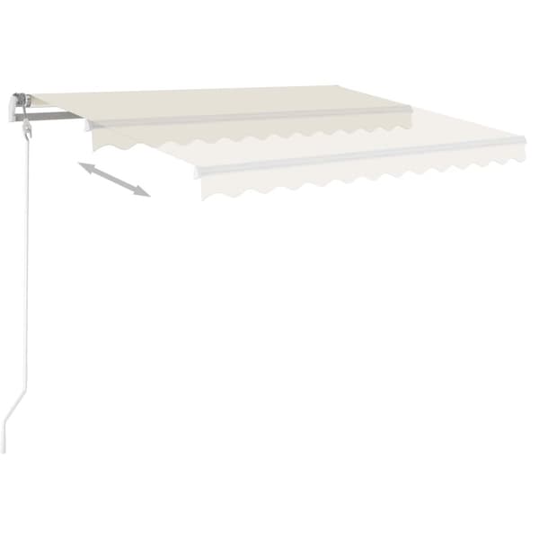 The Living Store Automaattisesti kelattava markiisi tolpilla 4x3,5m kerma -  Markiisit