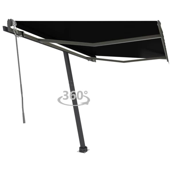 The Living Store Fristående markis automatisk 350x250 cm antracit - Markiser