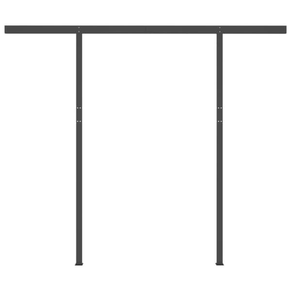 The Living Store Markis med stolpar automatiskt infällbar 3,5x2,5 m antracit - Markiser