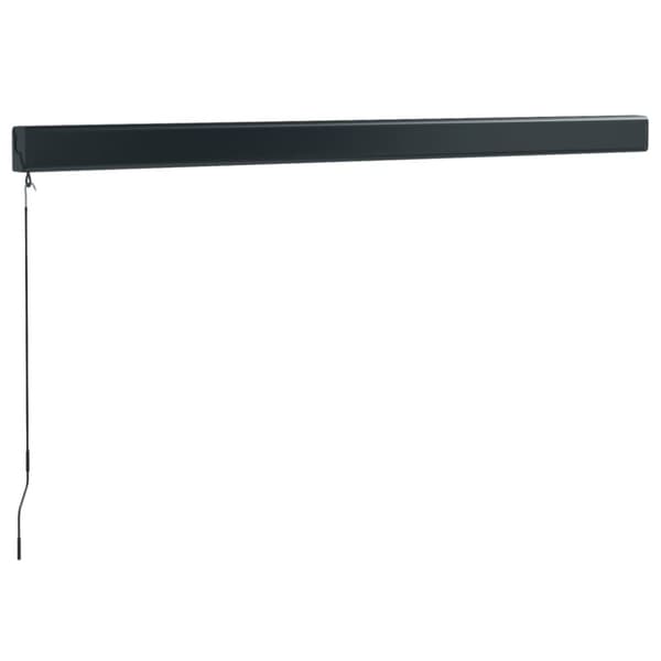 The Living Store foldemarkise manuel betjening 3x2,5 m stof aluminium gul hvid -  Markiser