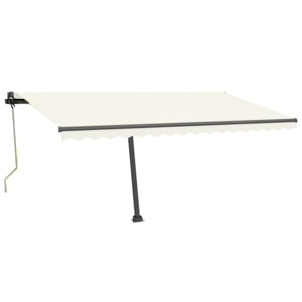 The Living Store Vapaasti seisova sisäänkelattava markiisi 450x350 cm kerma - Markiisit