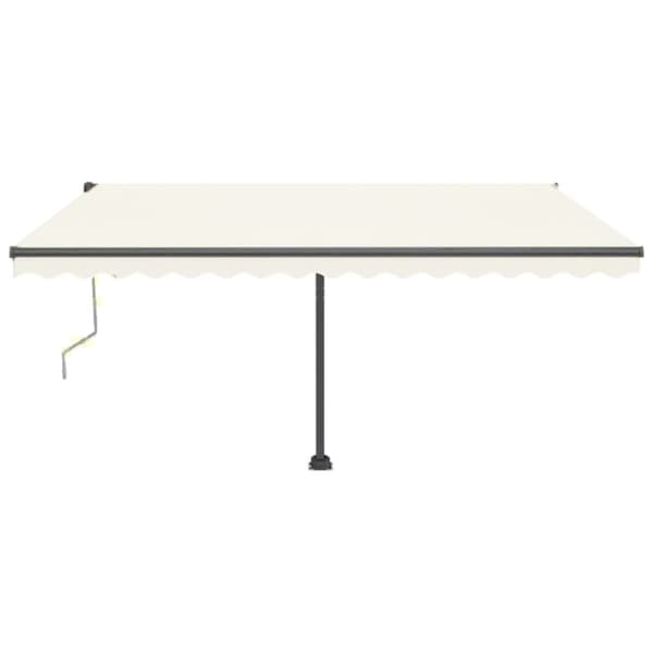The Living Store Vapaasti seisova sisäänkelattava markiisi 450x350 cm kerma - Markiisit