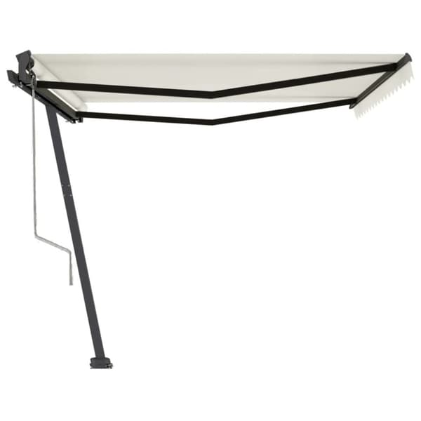 The Living Store Vapaasti seisova sisäänkelattava markiisi 450x350 cm kerma - Markiisit
