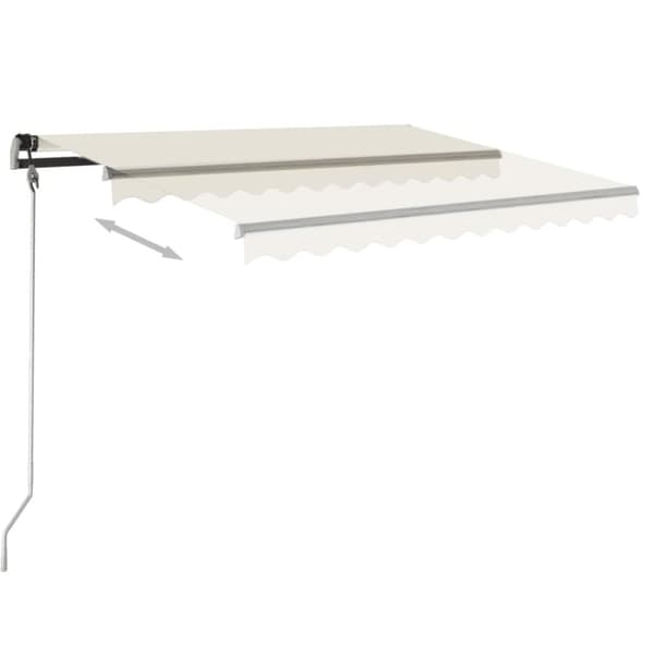 The Living Store Vapaasti seisova sisäänkelattava markiisi 450x350 cm kerma -  Markiisit