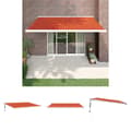 Miniatyrbild 1 av 11: The Living Store Markis infällbar orange och brun 4,5x3 m tyg&aluminium -  Markiser