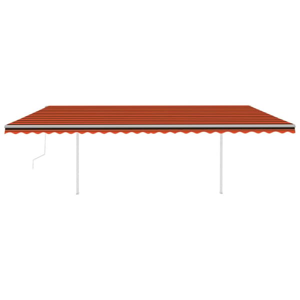 The Living Store Automaattisesti sisäänkelattava markiisi 6x3 m oranssiruskea -  Markiisit