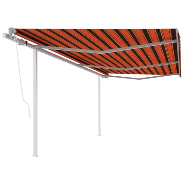 The Living Store Automaattisesti sisäänkelattava markiisi 6x3 m oranssiruskea -  Markiisit
