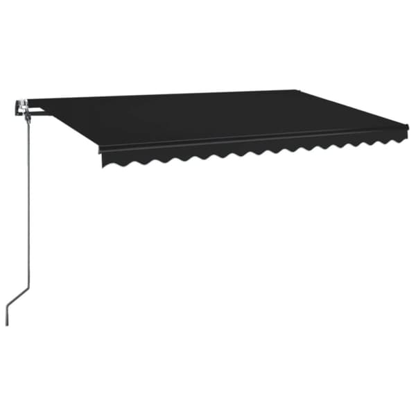 The Living Store Automatisk markis med vindsensor & LED 450x350 cm antracit - Markiser