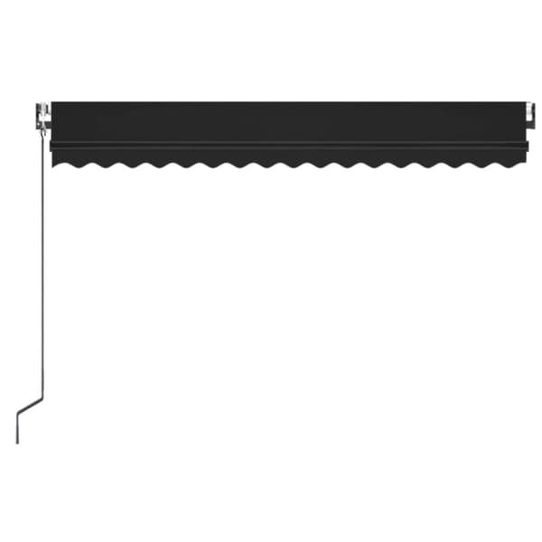The Living Store Automatisk markis med vindsensor & LED 450x350 cm antracit - Markiser