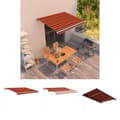 Miniatyrbild 1 av 8: The Living Store Markis automatiskt infällbar 300x250 cm orange och brun -  Markiser
