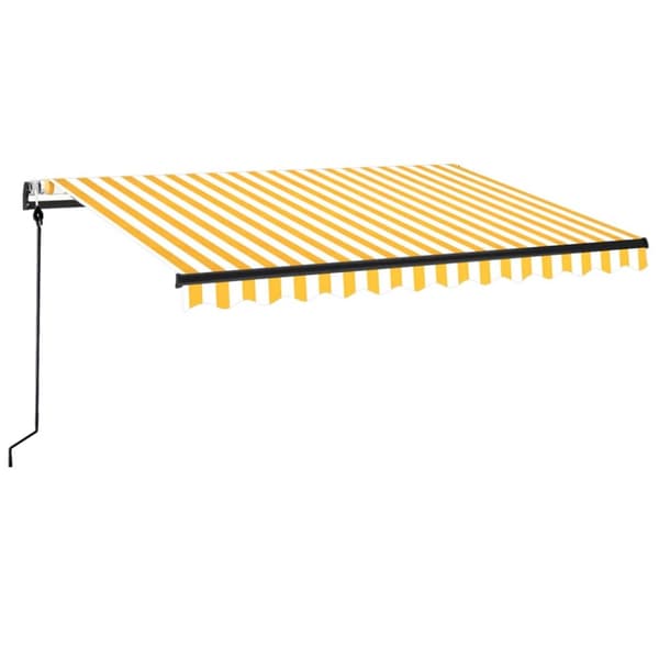 The Living Store Automaattisesti sisäänkelattava markiisi 350x250cm keltavalk. - Markiisit