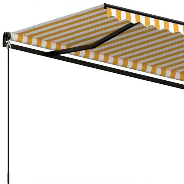 The Living Store Automaattisesti sisäänkelattava markiisi 350x250cm keltavalk. - Markiisit