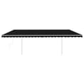 Miniatyrbild 5 av 11: The Living Store Markis med stolpar automatiskt infällbar 6x3 m antracit -  Markiser