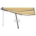 Miniatyrbild 2 av 11: The Living Store Automatisk markis med vindsensor & LED 400x300 cm gul/vit -  Markiser