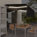 Miniatyrbild 2 av 9: The Living Store Automatisk markis med vindsensor rullgardin LED 4x3 m antracit -  Markiser