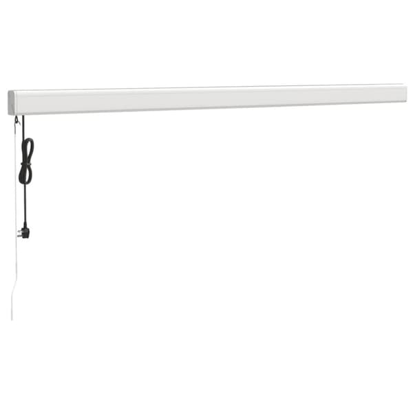 The Living Store Markis infällbar gul och vit 4,5x3 m tyg&aluminium - Markiser