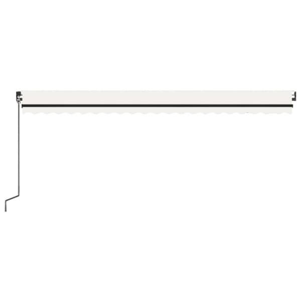 The Living Store Sisäänkelattava markiisi LED/tuulisensori 500x300 cm kerma -  Markiisit