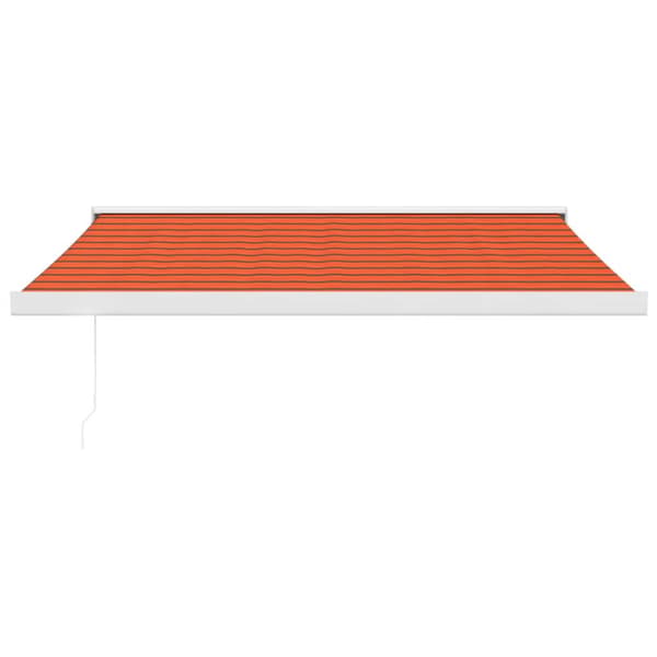 The Living Store Markis infällbar orange och brun 3x2,5 m tyg&aluminium - Markiser