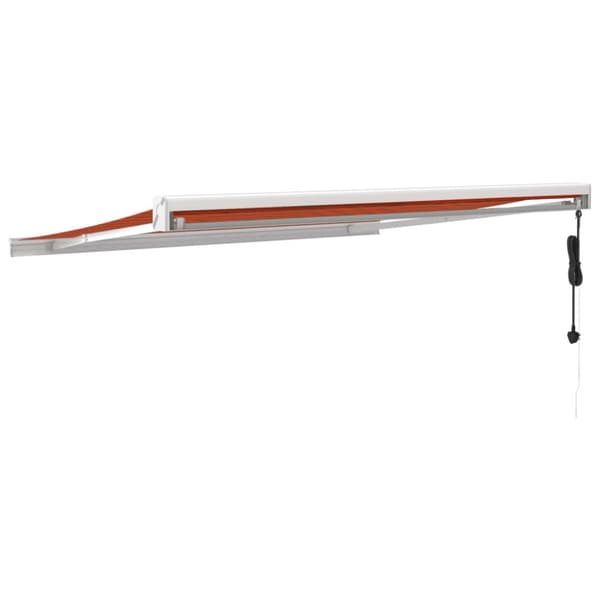 The Living Store Markis infällbar orange och brun 3x2,5 m tyg&aluminium - Markiser