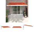 Miniatyrbild 1 av 11: The Living Store Markis infällbar orange och brun 3x2,5 m tyg&aluminium -  Markiser