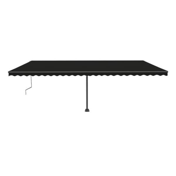 The Living Store Sisäänkelattava markiisi LED/tuulisensori 600x300cm antrasiitti - Markiisit
