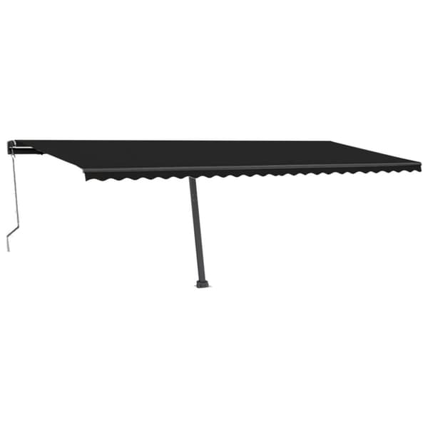 The Living Store Sisäänkelattava markiisi LED/tuulisensori 600x300cm antrasiitti - Markiisit