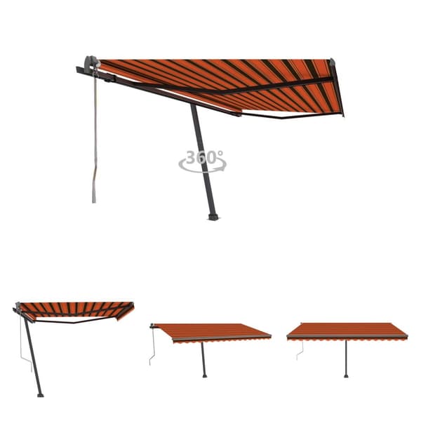 The Living Store Vapaasti seisova sisäänkelattava markiisi 400x300cm orans.rusk. - Markiisit