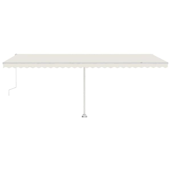 The Living Store Vapaasti seisova sisäänkelattava markiisi 600x300 cm kerma -  Markiisit