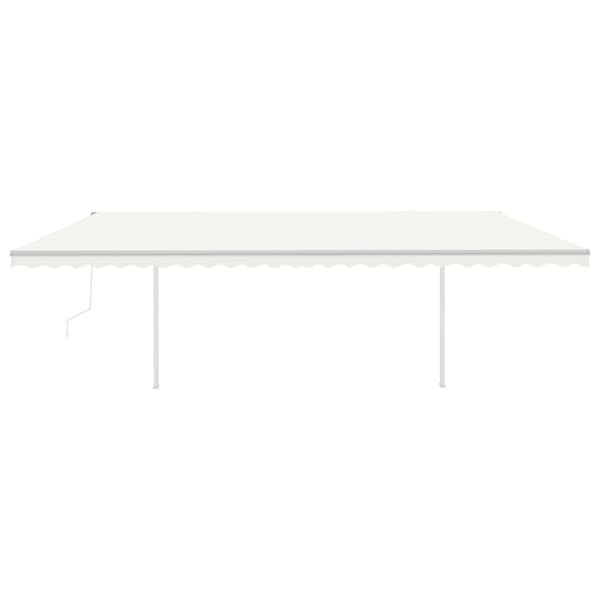 The Living Store Automaattisesti sisäänkelattava markiisi 6x3 m kerma -  Markiisit
