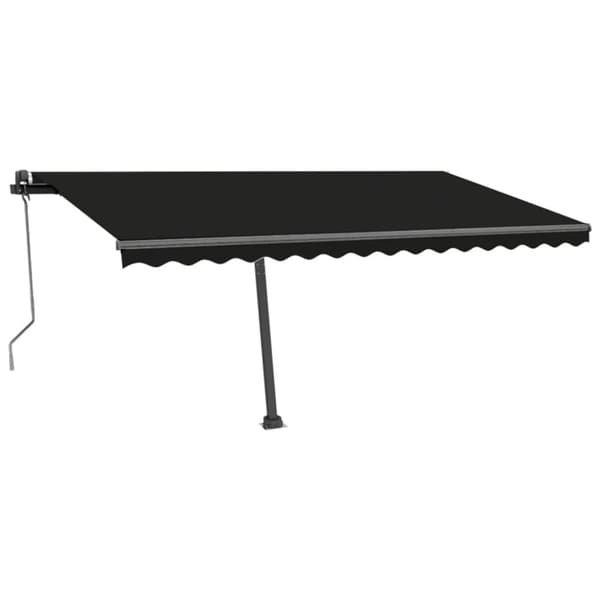 The Living Store Sisäänkelattava markiisi LED/tuulisensori 400x300cm antrasiitti - Markiisit