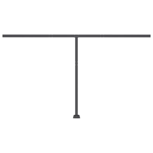 The Living Store Sisäänkelattava markiisi LED/tuulisensori 400x300cm antrasiitti - Markiisit