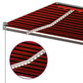 Miniatyrbillede 7 af 11: The Living Store markise m. LED + vindsensor 450x300 cm automatisk orange/brun -  Markiser