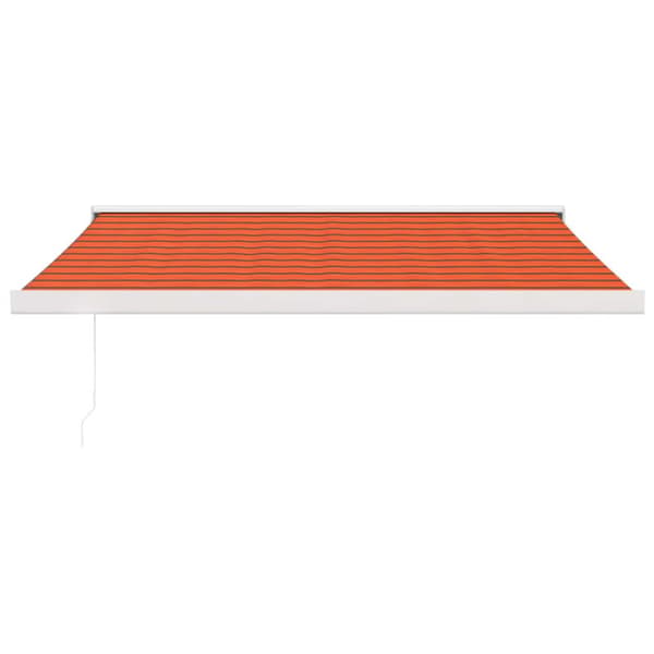 The Living Store foldemarkise 3x2,5 m stof og aluminium orange og brun -  Markiser