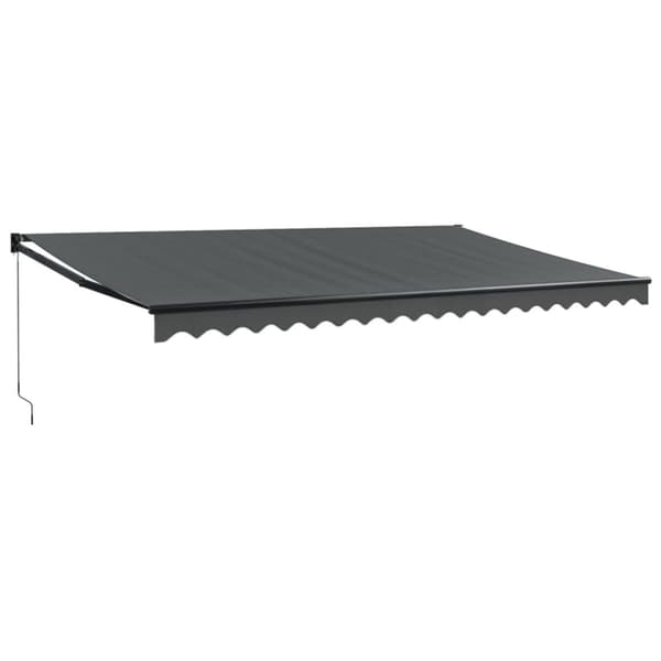 The Living Store Markis infällbar antracit 5x3 m tyg&aluminium - Markiser