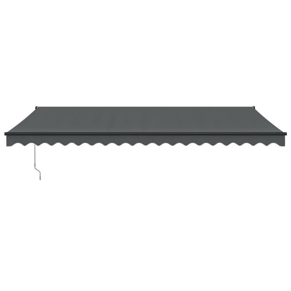 The Living Store Markis infällbar antracit 5x3 m tyg&aluminium - Markiser