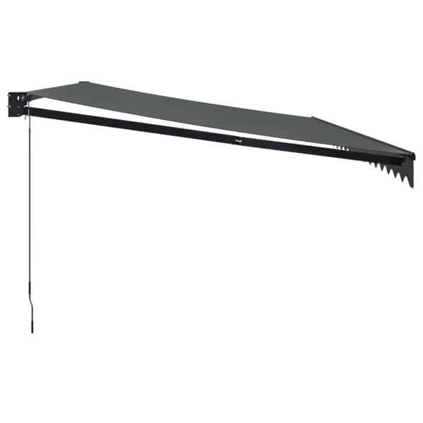 The Living Store Markis infällbar antracit 5x3 m tyg&aluminium - Markiser