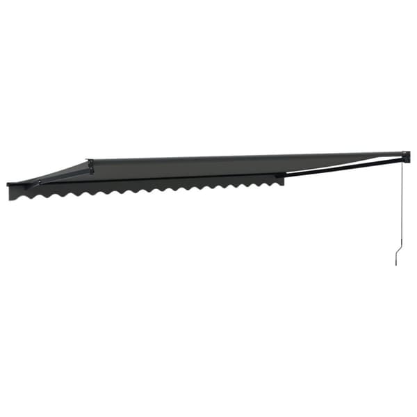 The Living Store Markis infällbar antracit 5x3 m tyg&aluminium - Markiser